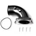 GXP Gloss Black Intercooler Pipe & High Flow Intake Elbow Kit Compatible with 2005-2007 Ford 6.0 Powerstroke Diesel F250 F350 6.
